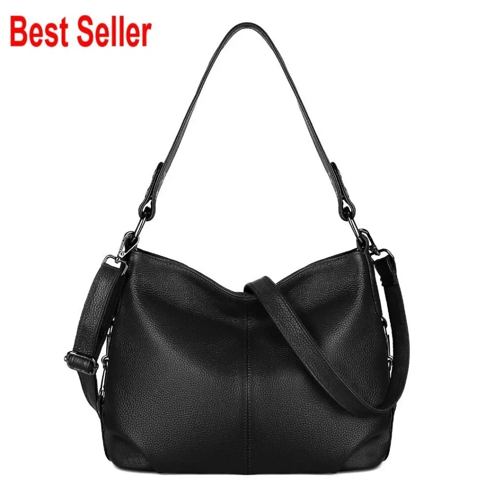 Genuine Leather Hobo Bag Convertible Shoulder Crossbody Purse